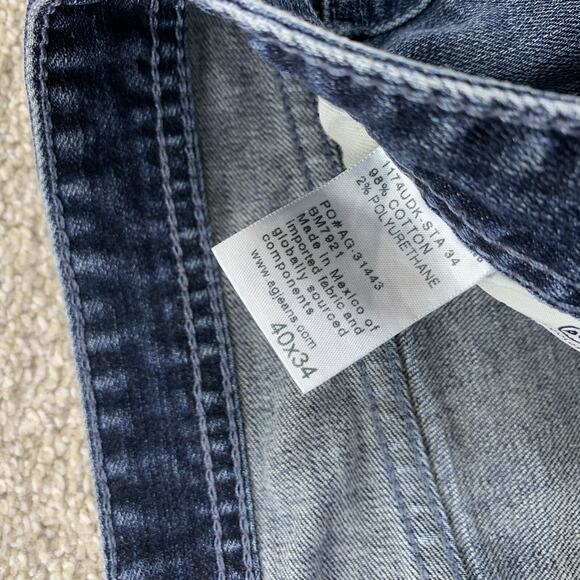 AG Adriano Goldschmied Jeans The Graduate Tailored Size 40 X 30" In HEMMED 17-12 - Picture 5 of 9